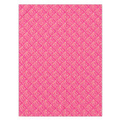 Diepe roze met kleine citroen- en roompatronen ero tafelkleed (Voorkant)