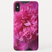 Diepe roze pony op zwarte iPhone / iPad case (Achterkant)