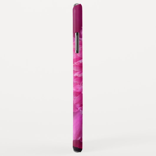 Diepe roze pony op zwarte iPhone / iPad case (Achterkant/rechts)