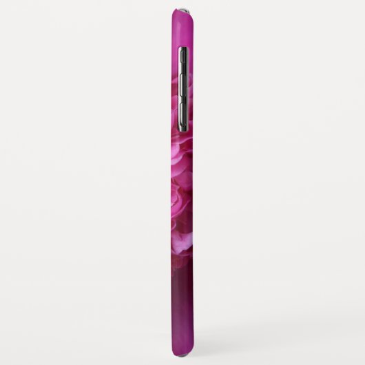 Diepe roze pony op zwarte iPhone / iPad case (Achterkant/links)