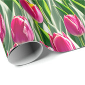 Diepe roze tulpen - verpakkingspapier cadeaupapier (Rol Hoek)