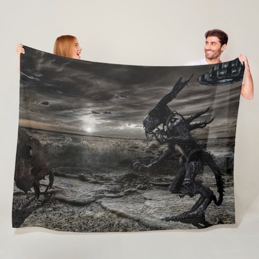 DIEPE RUIMTE DEMONEN FLEECE DEKEN (In situ)