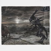 DIEPE RUIMTE DEMONEN FLEECE DEKEN (Voorkant (Horizontaal))