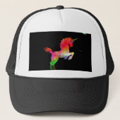 Diepe ruimte multi-hued Unicorn Trucker Pet (Voorkant)