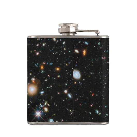 Diepe ruimtesterren en sterrenstelsels heupfles (Achterkant)