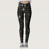 Diepe ruimtesterren en sterrenstelsels leggings (Voorkant)