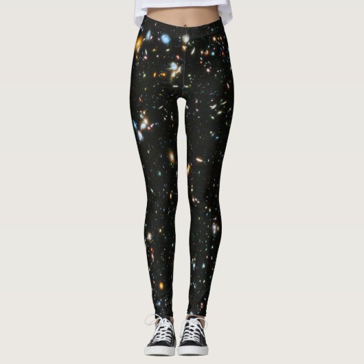 Diepe ruimtesterren en sterrenstelsels leggings (Voorkant)