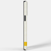  diepe saffraan gele witte polka dot Case-Mate iPhone case (Achterkant / Rechts)