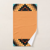 Diepe saffraan vet patroon 2 bad handdoek (Handdoek)