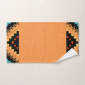 Diepe saffraan vet patroon 2 bad handdoek (Handdoek)