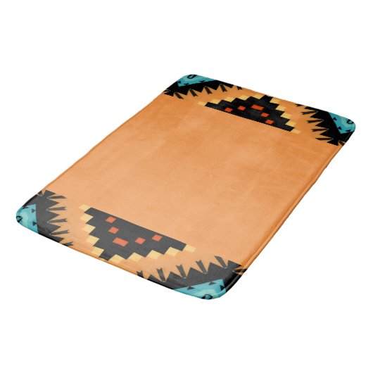 Diepe saffraan vet patroon 2 badmat (Gekanteld)