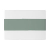Diepe Saliegroene Monogram Trouwband Uitnodigingen Wikkel (Achterkant Voorbeeld)