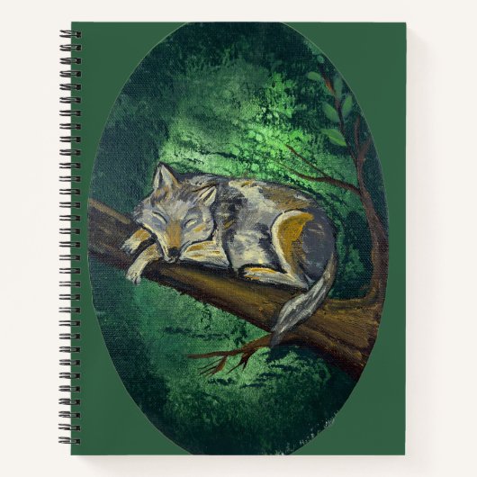 Diepe slaap- handgemaakte kunst notitieboek (Voorkant)