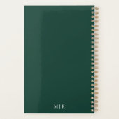 Diepe Smaragd 2026 Planner | Aangepaste Titel & In (Achterkant)