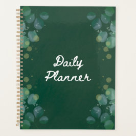 Diepe Smaragdgroene & Moderne Botanische Esthetiek Planner