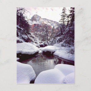 Diepe sneeuw bij Middle Emerald Pools Briefkaart