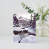 Diepe sneeuw bij Middle Emerald Pools Briefkaart (Staand voorkant)