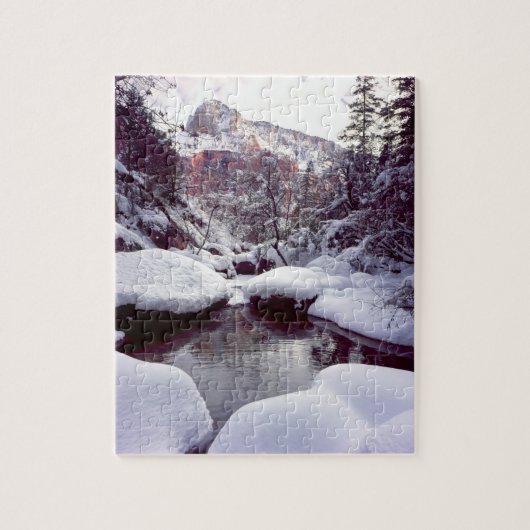 Diepe sneeuw bij Middle Emerald Pools Legpuzzel (Verticaal)