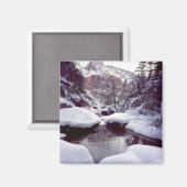 Diepe sneeuw bij Middle Emerald Pools Magneet (Voorkant / Achterkant)