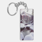 Diepe sneeuw bij Middle Emerald Pools Sleutelhanger (Voorkant Links)