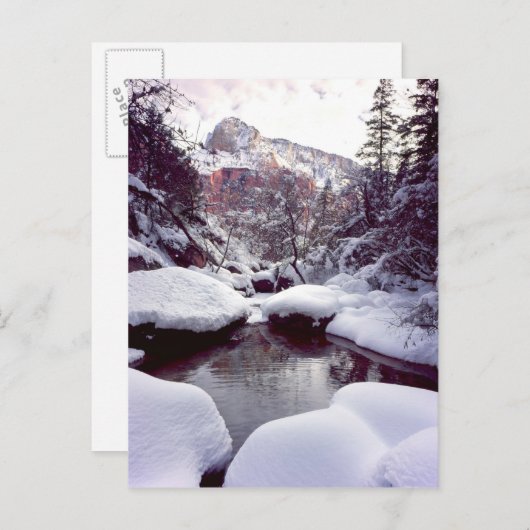 Diepe sneeuw in Middle Emerald Pools Briefkaart (Voorkant / Achterkant)