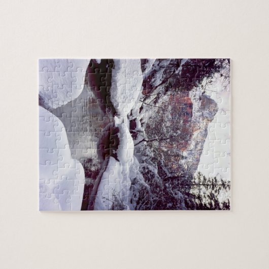 Diepe sneeuw in Middle Emerald Pools Legpuzzel (Horizontaal)