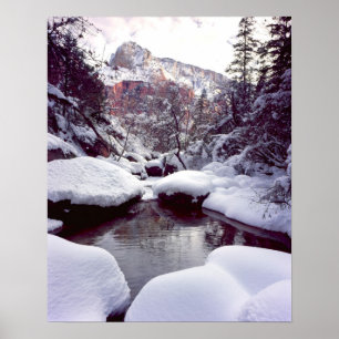 Diepe sneeuw in Middle Emerald Pools Poster