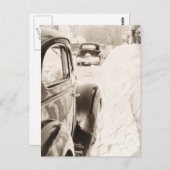 Diepe sneeuwwagen briefkaart (Voorkant / Achterkant)