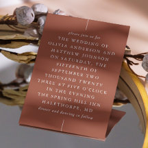 Diepe Terracotta Herfst Bruiloft. Roest Klei Typog
