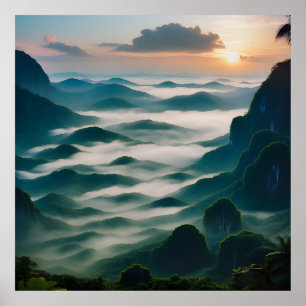 diepe tropische Oerwouden van zuidoost-azië Poster