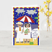 Diepe verjaardagskaart voor oude echtparen kaart (Gele Bloem)