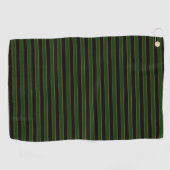Diepe vintage gestreepte groene golfhanddoek (Horizontaal)