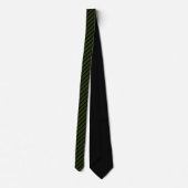 Diepe vintage gestreepte groene patroon das (Achterkant)