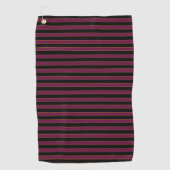 Diepe vintage gestreepte roze golfhanddoek (Voorkant)