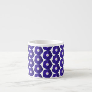 Diepe Violette Morgen Glorie Bloemenpatroon Espresso Kop