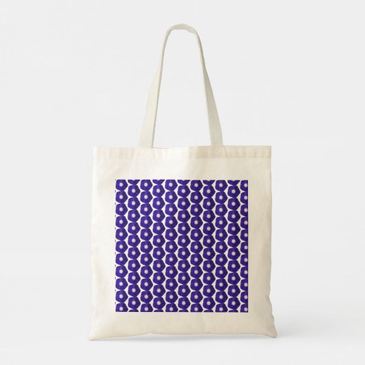 Diepe Violette Morgen Glorie Bloemenpatroon Tote Bag (Achterkant)