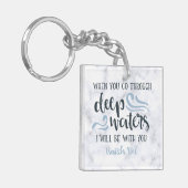 Diepe wateren | Aanmoediging van Bijbelse Verse Gi Sleutelhanger (Voorkant Links)