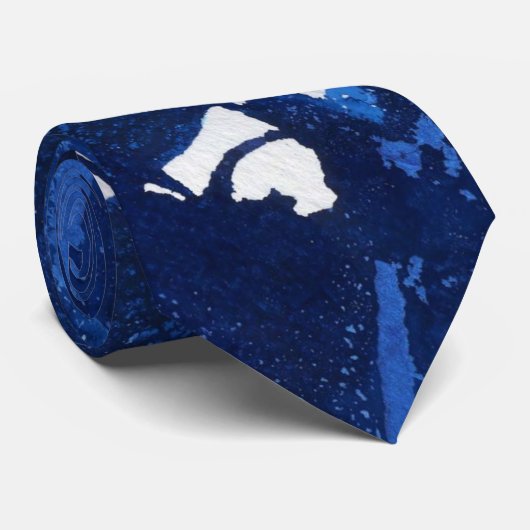"Diepe Waters #4" Abstract Stropdas voor design (Opgerold)