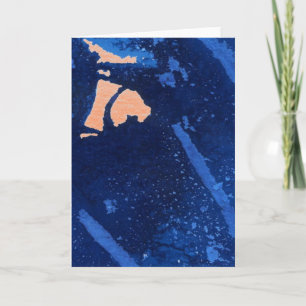 "Diepe Waters #4" Abstract Wenskaart voor design Kaart