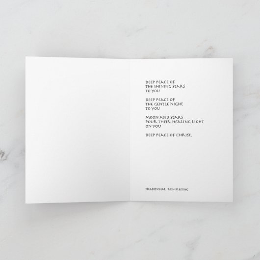 Diepe Waterverf voor de vrede Irish Blessing Notec Kaart (Binnen)