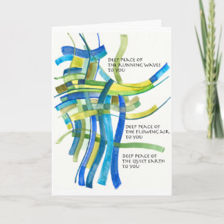 Diepe Waterverf voor de vrede Irish Blessing Notec Kaart