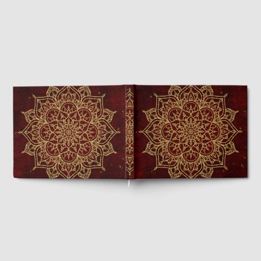 Diepe wijnen Rood Mandala & Glam Modern Chic Gastenboek (Volledig)