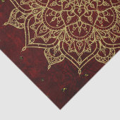 Diepe wijnen Rood Mandala & Glam Modern Chic Tissuepapier (Detail)