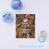 Diepe Woods Camo Herfst Blijf Kalme Je Tekst Flyer (Enkel)