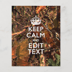 Diepe Woods Camo Herfst Blijf Kalme Je Tekst Flyer