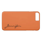 Diepe wortelkleur oranje achtergrond Case-Mate iPhone case (Achterkant (Horizontaal))