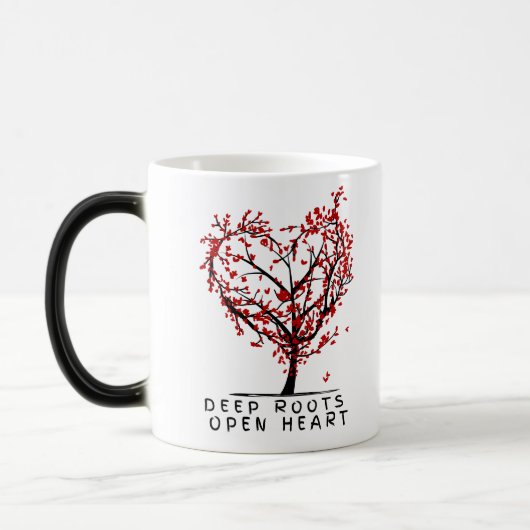 Diepe wortels open hart magische mok (Links)