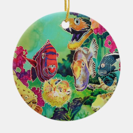 Diepe Zee Beauties Vis Keramisch Ornament (Voorkant)