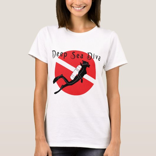 Diepe Zee Diva Vrouwen T-shirt (Voorkant)