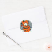 Diepe Zee Diver 2 Ronde Sticker (Envelop)